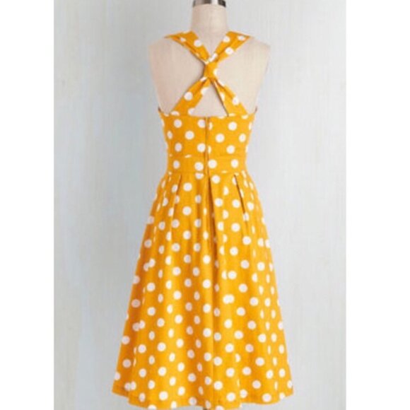 Modcloth Exclusive Myrtlewood Of California Polka Dot Dress - Picture 3 of 12